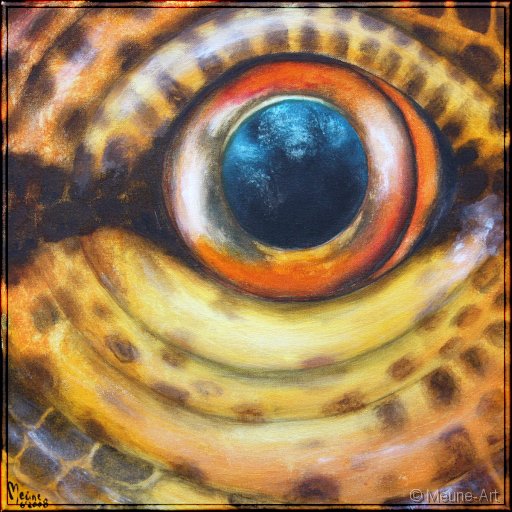 Augenblick eines Bindenwarans Acryl auf Leinwand;
30 x 30 cm